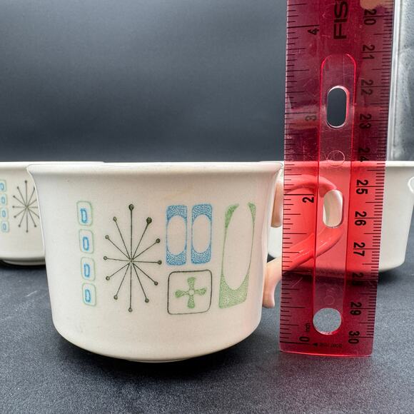 Vintage Mugs Cathay by Taylor Smith Taylor MCM Atomic Set of 3 - Picture 7 of 9